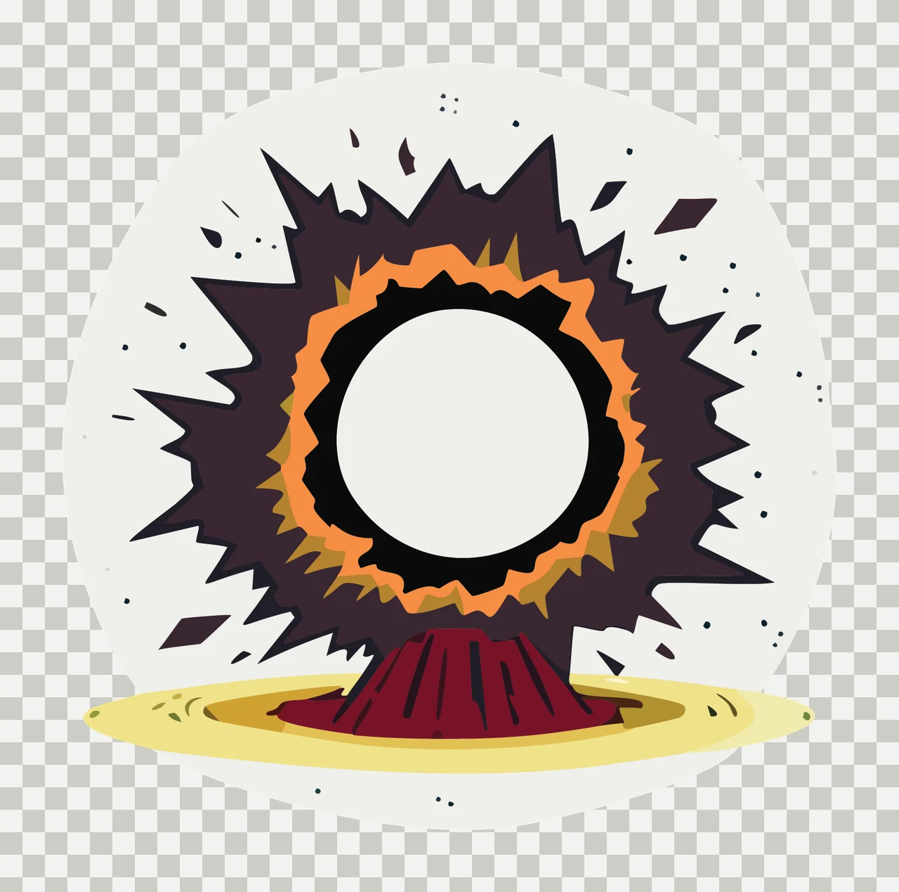 Black Circle Explosion Silhouette exploding shockwave white transparency and detail preview thumbnail
