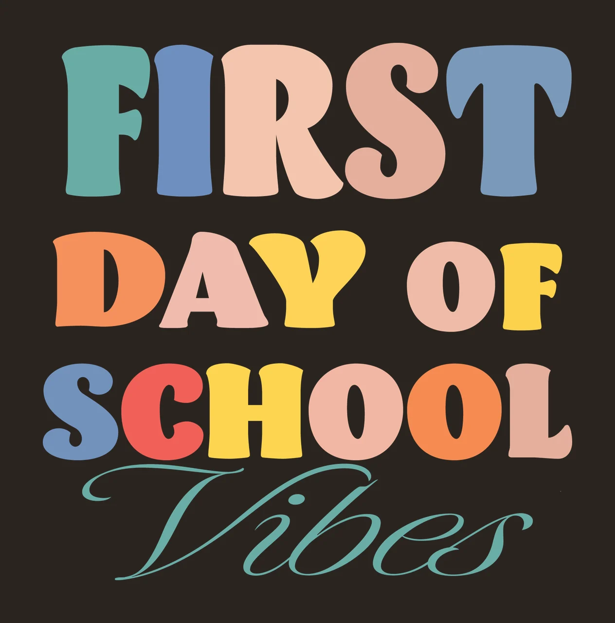 Retro Writing With Typography And Colorful In Teal contrast preview thumbnail