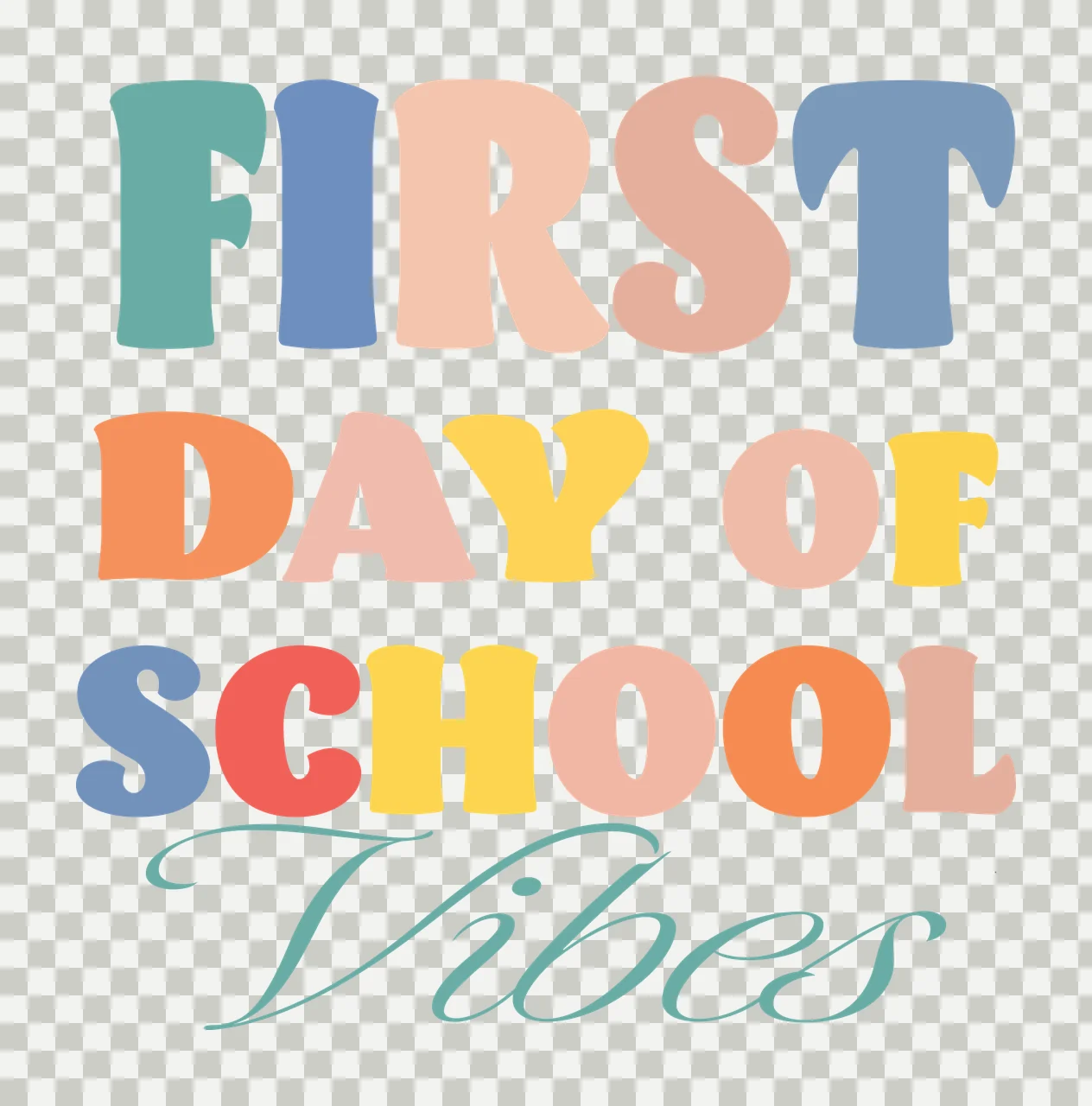 Retro Writing With Typography And Colorful In Teal transparency and detail preview thumbnail