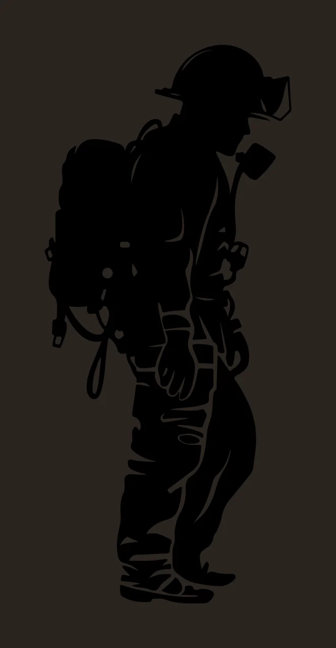 Safety Worker Gear Silhouette Portrait standing helmet backpack contrast preview thumbnail