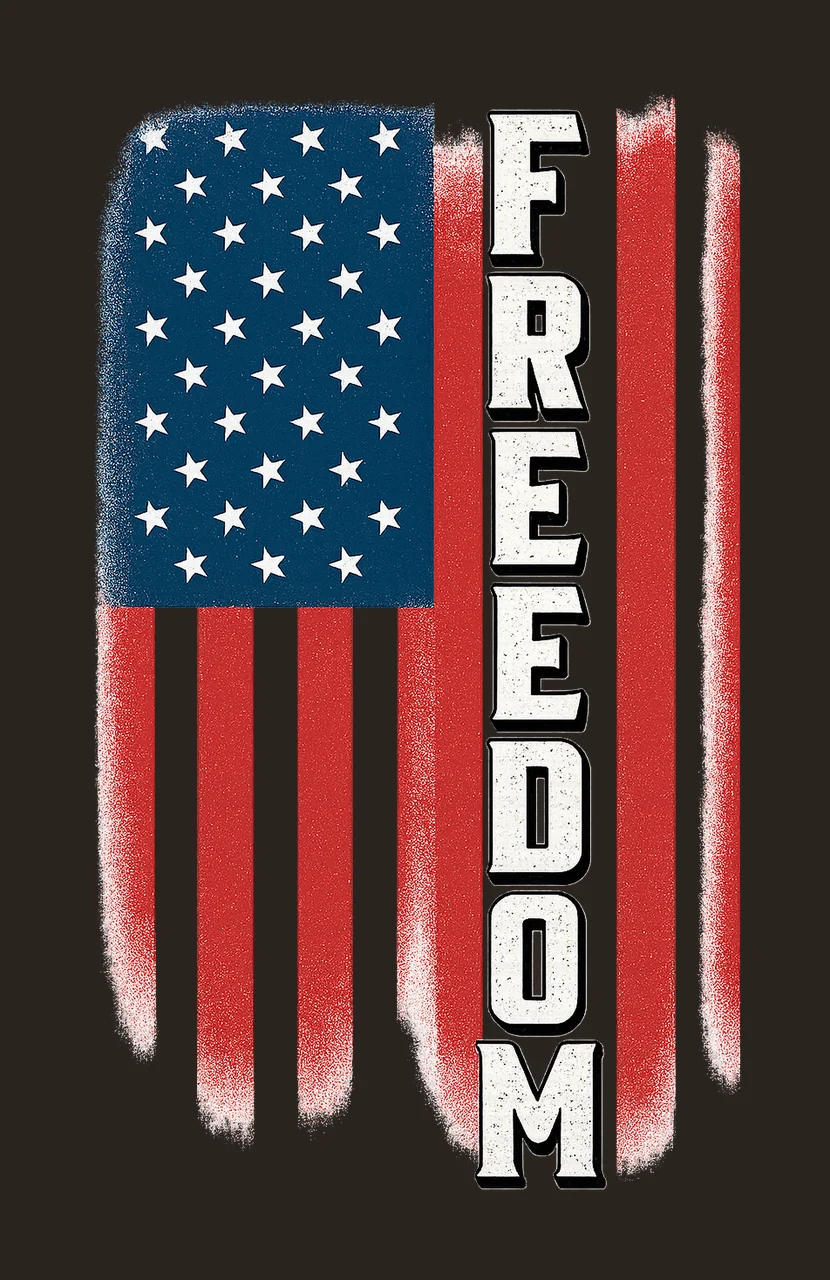 American Freedom Flag Patriotic Design Patriotic Design contrast preview thumbnail