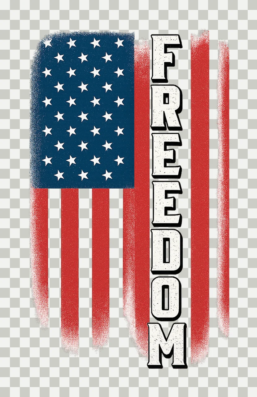 American Freedom Flag Patriotic Design Patriotic Design transparency and detail preview thumbnail