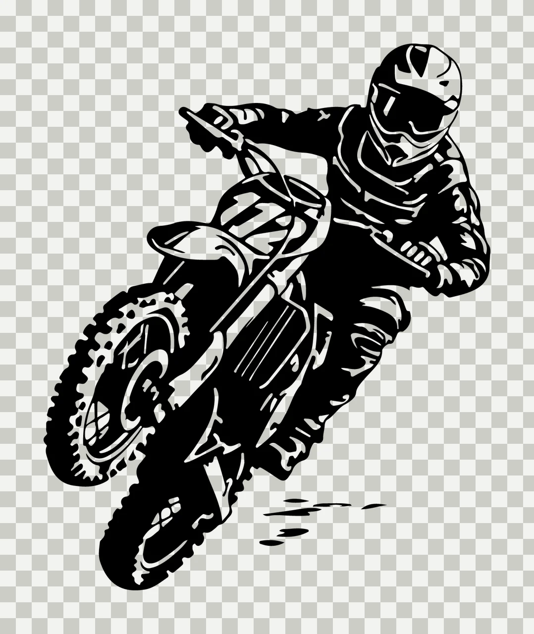 112 Dirt Bike Rider Action Graphic motorcycle riding helmet transparency and detail preview thumbnail