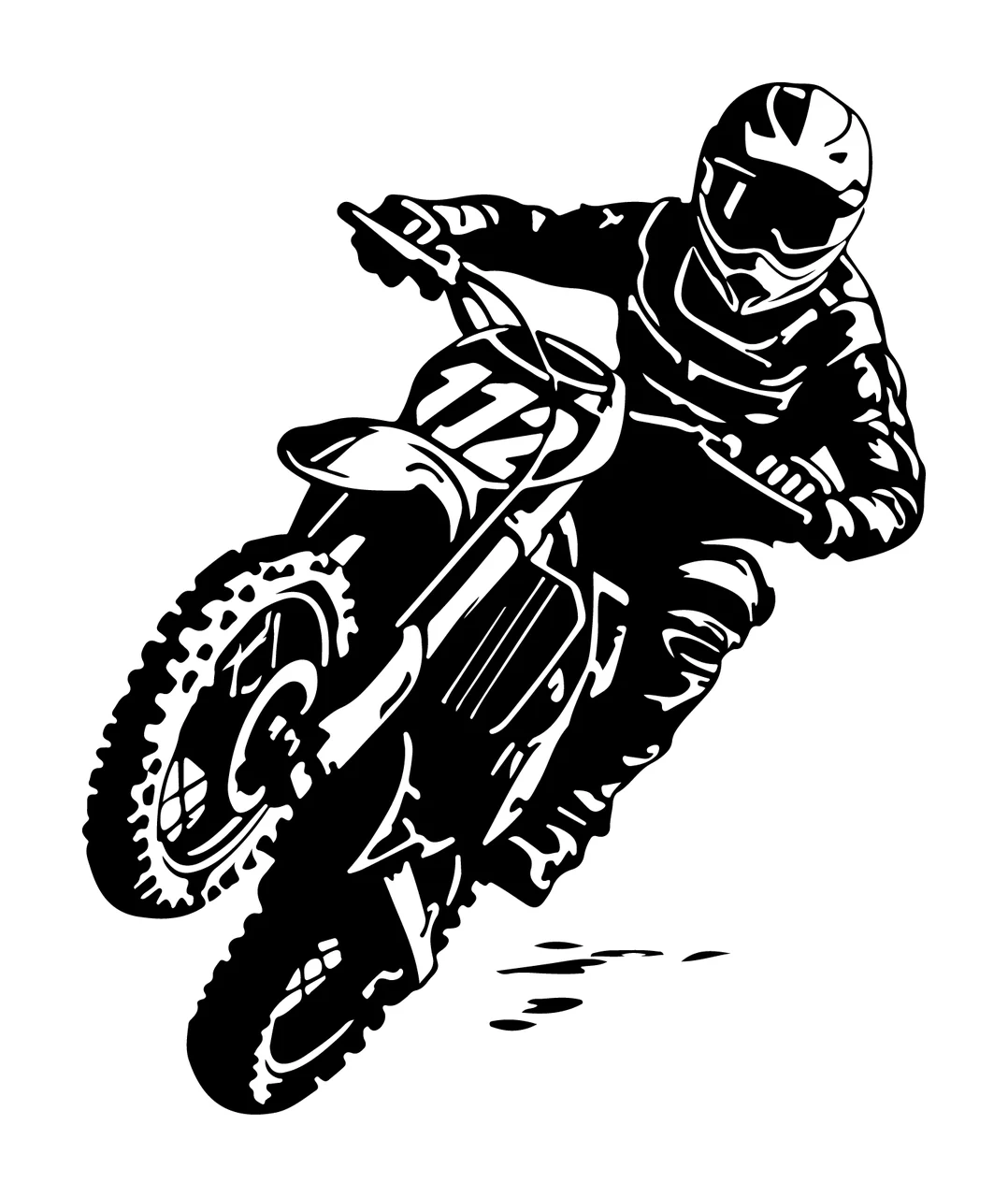 112 Dirt Bike Rider Action Graphic motorcycle riding helmet