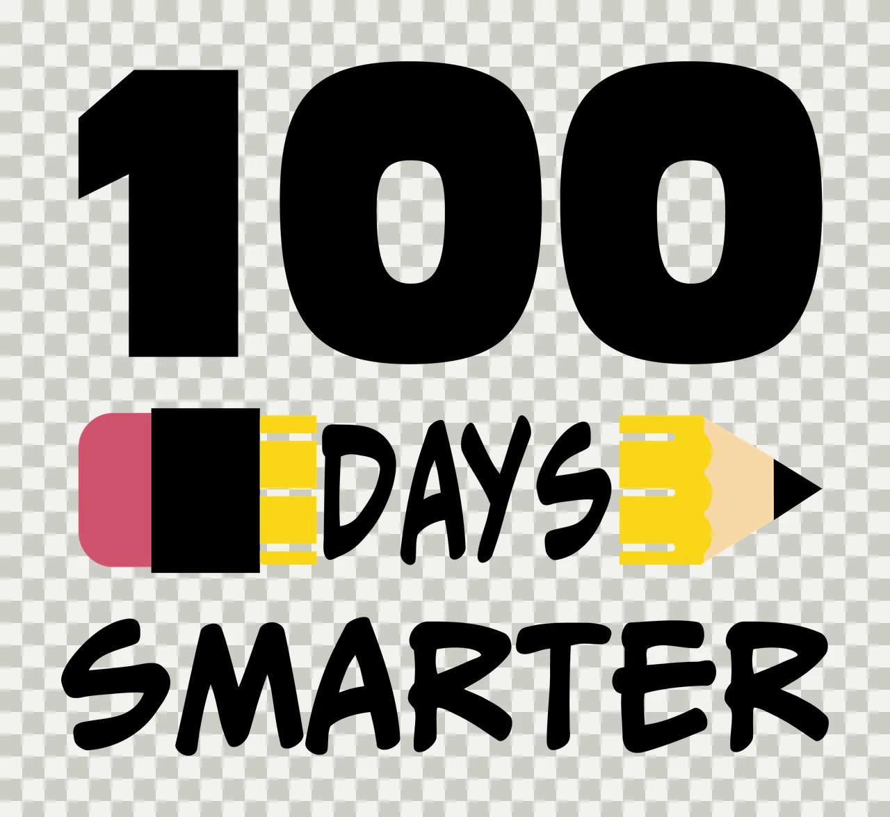 100 Days Smarter Educational Quote Composition With Stylized presented transparency and detail preview thumbnail