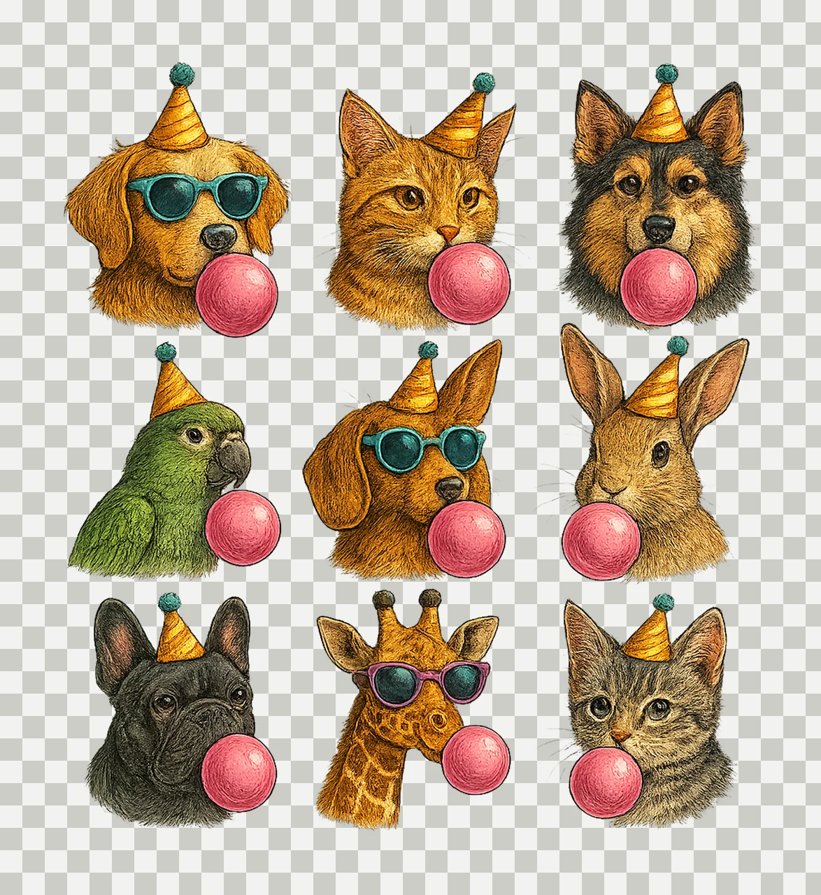 Party Animal Birthday Shirt Animal Theme Party Design Jungle transparency and detail preview thumbnail