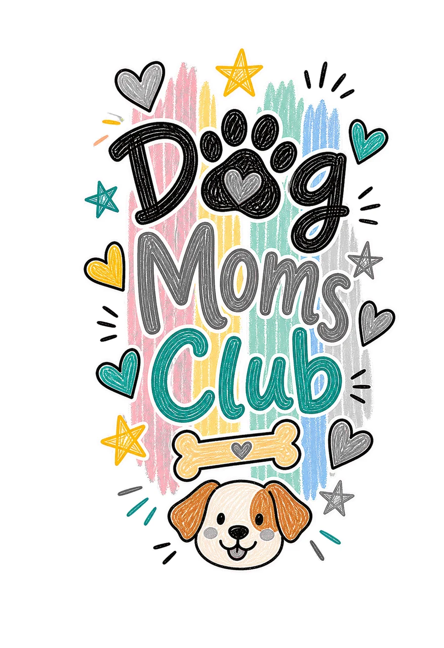 Dog Moms Club Doodle sublimation instant shirt Variation B