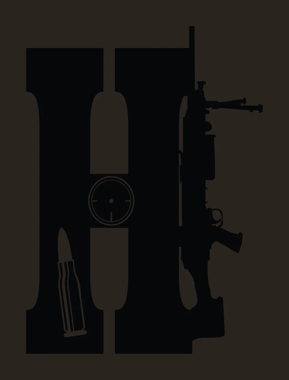 Gun Alphabet Character 23 scalable logo design icon contrast preview thumbnail