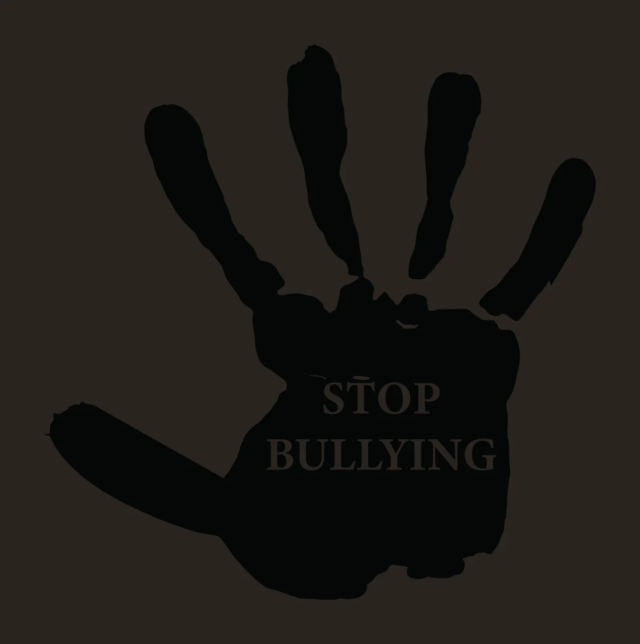 Bullying Handprint Graphic Design Display silhouette black contrast preview thumbnail