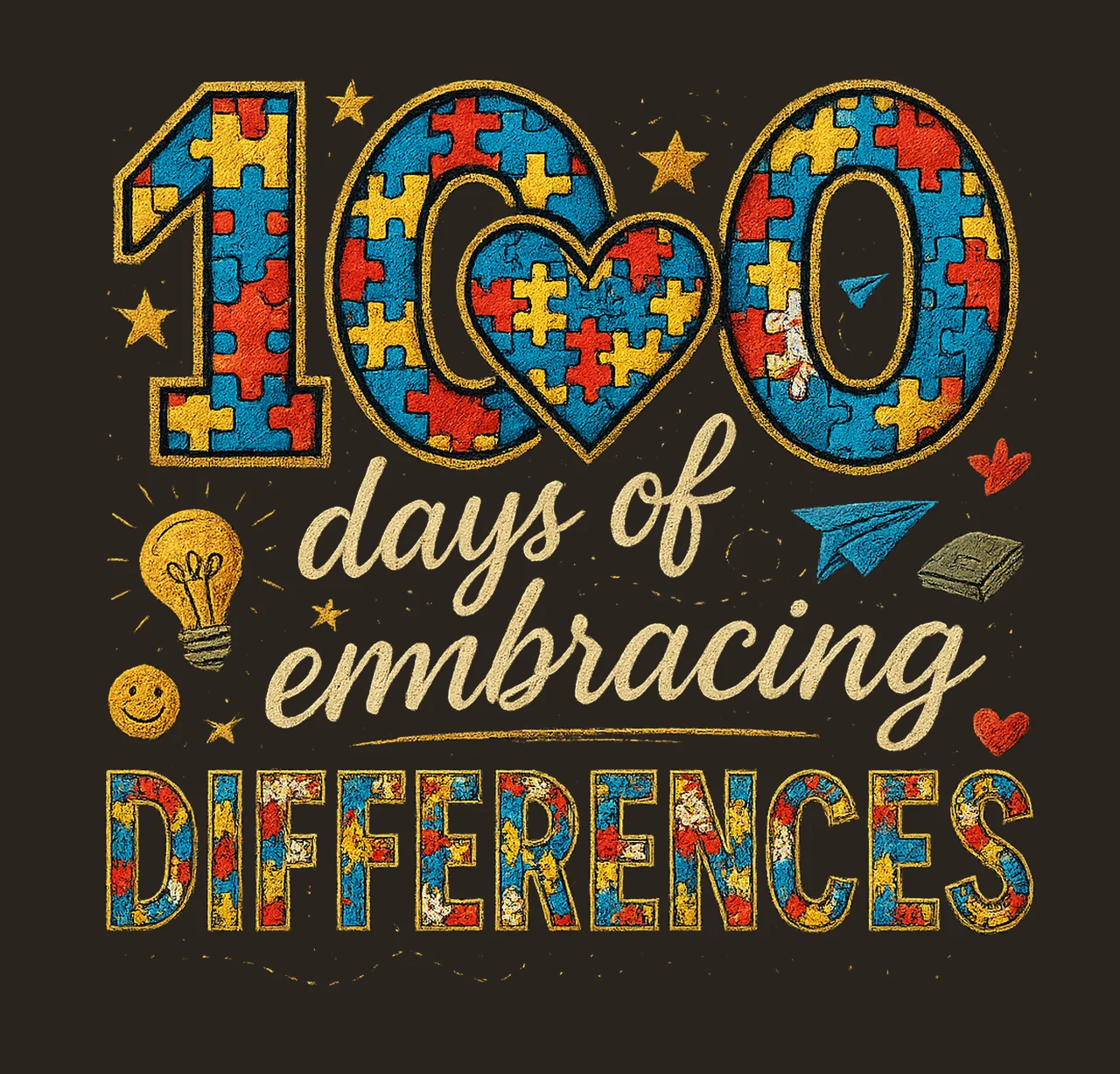 100 Days Of Embracing Differences Happy School Design contrast preview thumbnail