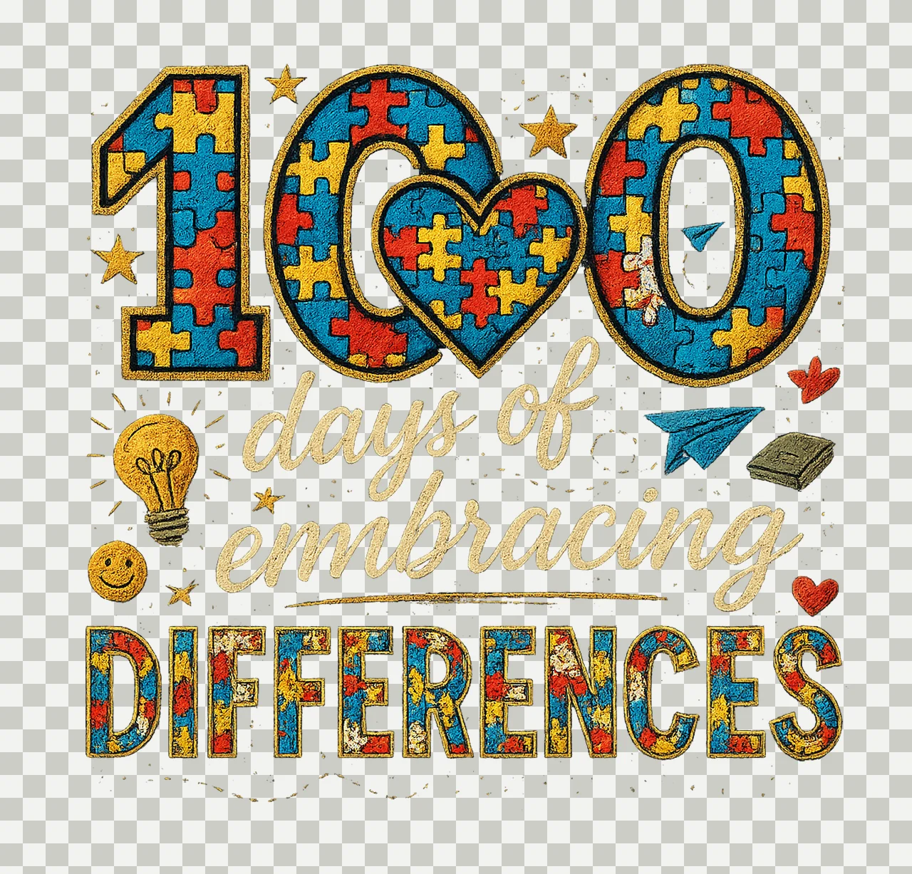 100 Days Of Embracing Differences Happy School Design transparency and detail preview thumbnail