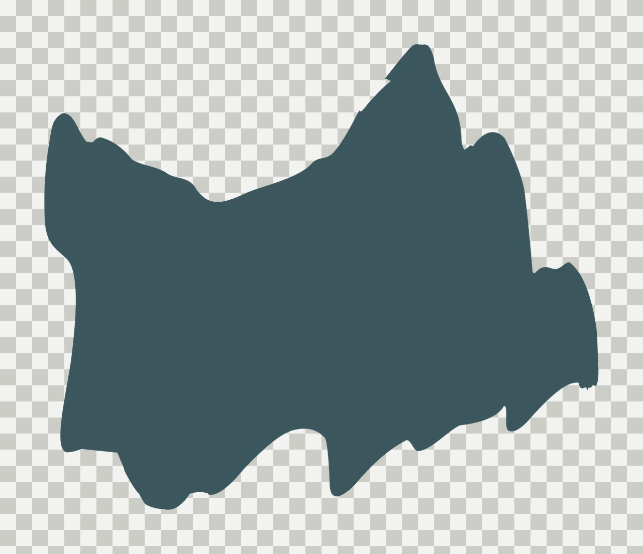 Abstract Black Jagged Ink Blot forming shape edges splatter transparency and detail preview thumbnail