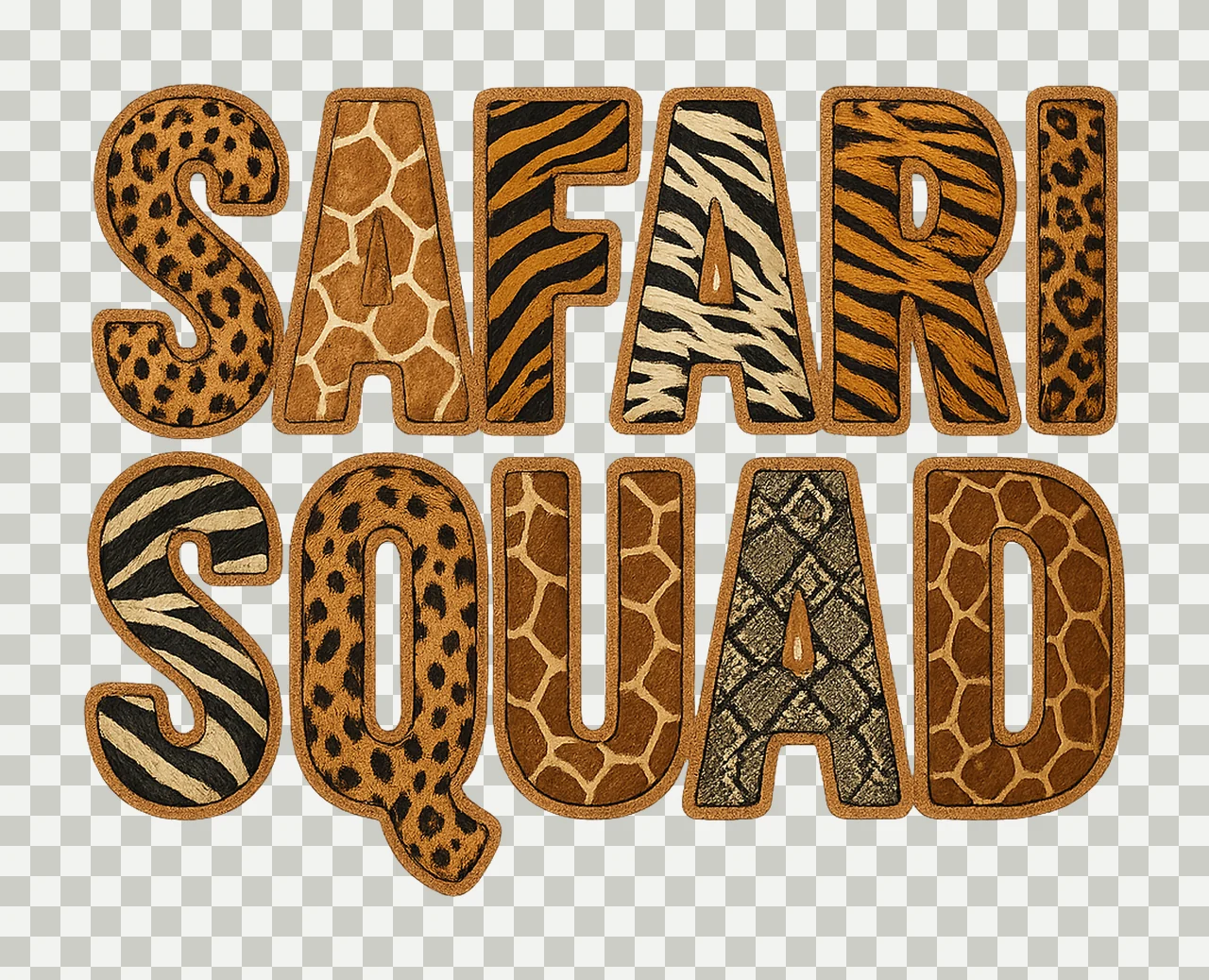 Safari Animals Africa Zoo Squad Artwork Animal Print Design transparency and detail preview thumbnail