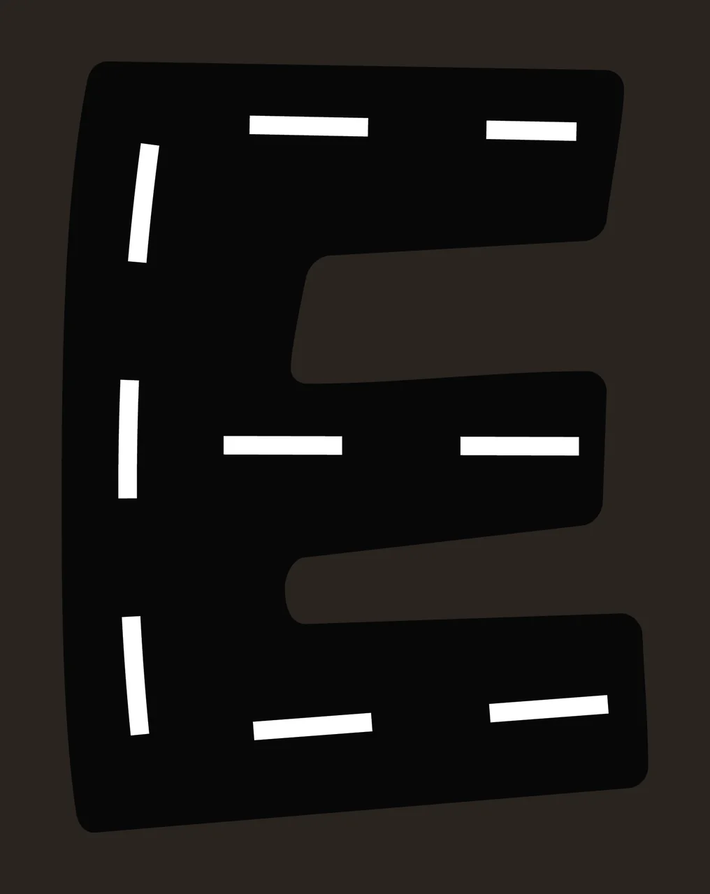 Can Glass Wrap E Shaped Road With Markings contrast preview thumbnail