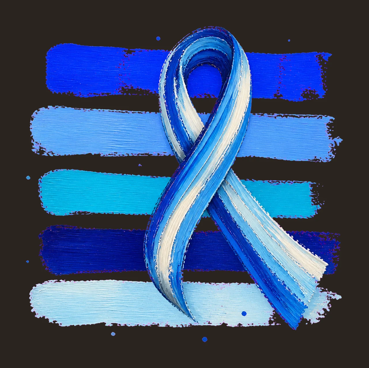 Blue Diabetes Awareness Ribbon Brush Stripes Variation D contrast preview thumbnail