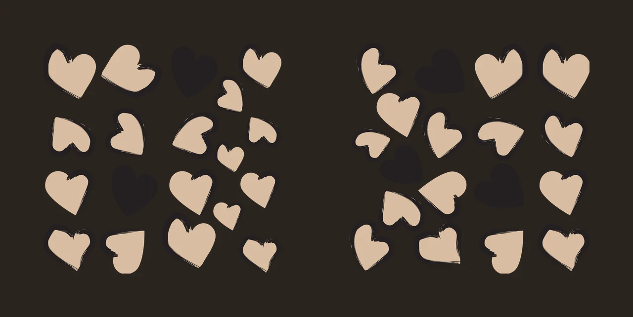 Heart Can Glass Wrap Shape Collection Pattern floating silhouette contrast preview thumbnail