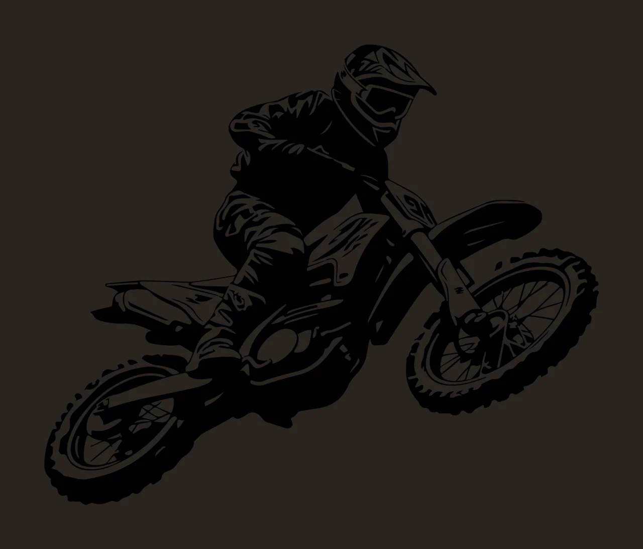 Motorcyclist Jumping Motorcycle Action Silhouette helmet black contrast preview thumbnail