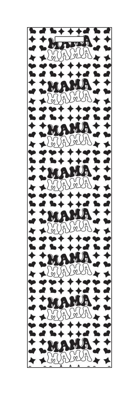 Mama Mama Text And Heart Star Pattern Repeating Hearts Stars