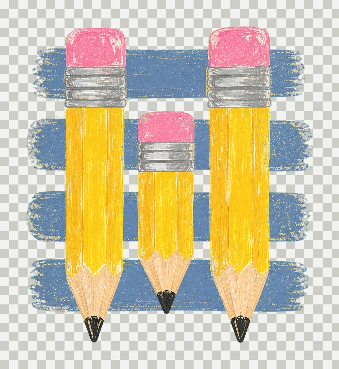Coastal Pencil Stripes Fall Teacher Mom Teaching Variation B transparency and detail preview thumbnail