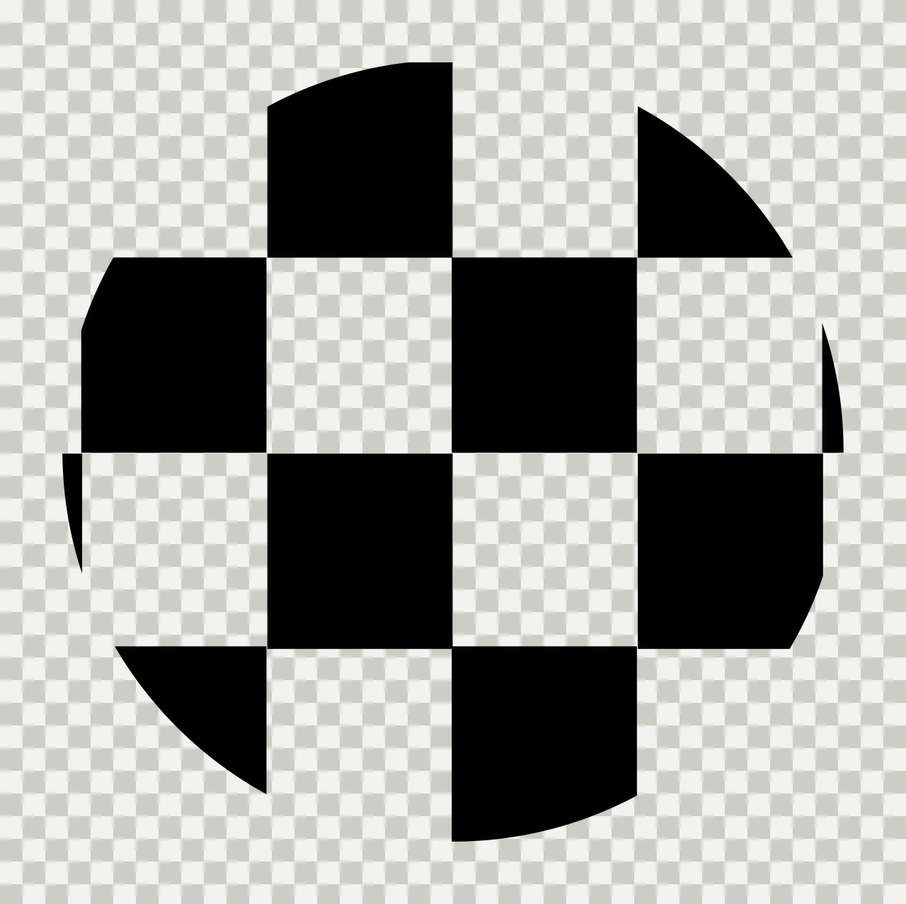 Keychain Black Circular Grid Pattern Shape circle lines squares transparency and detail preview thumbnail
