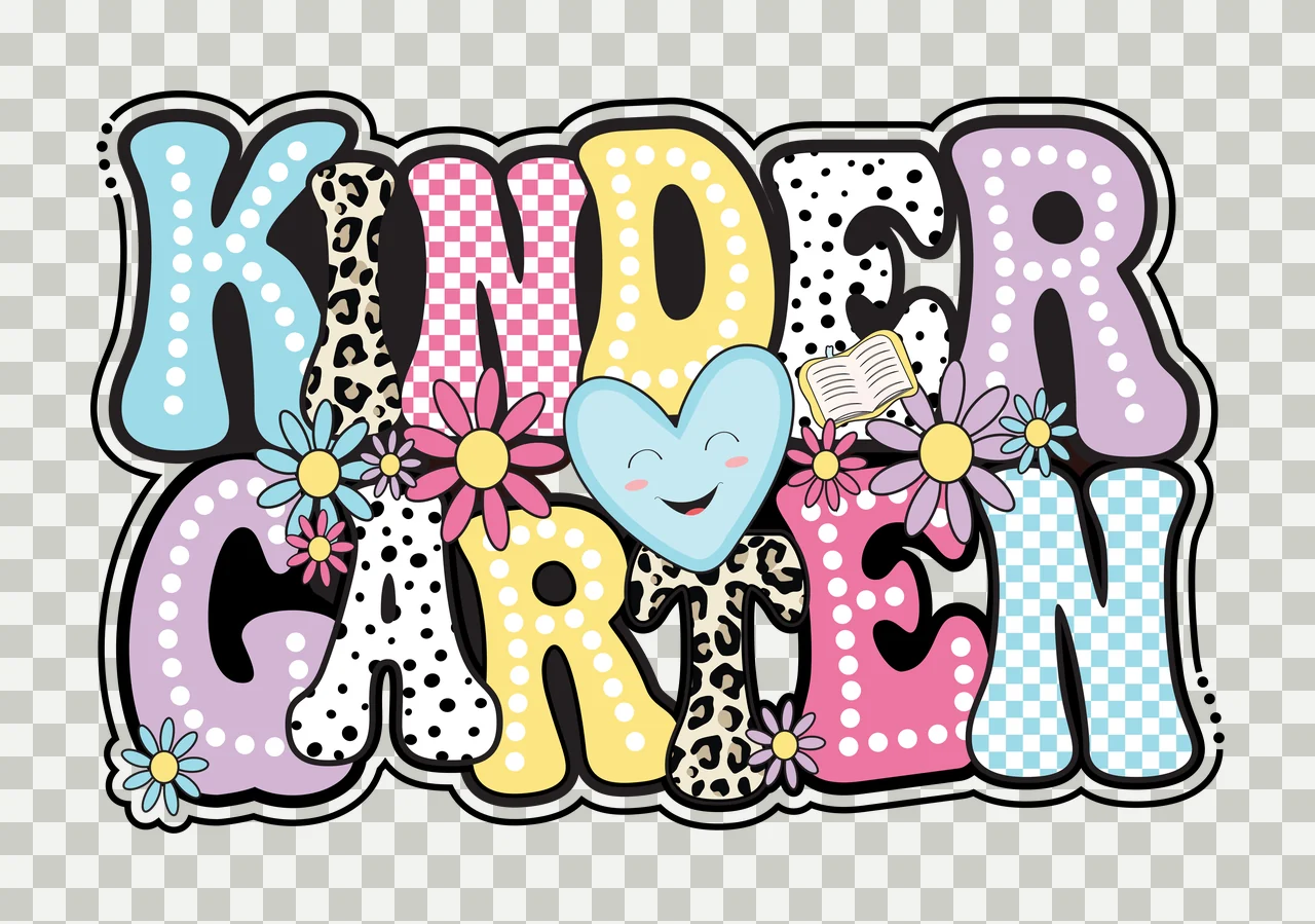 Kindergarten Bubble Font Text display lettering black white transparency and detail preview thumbnail