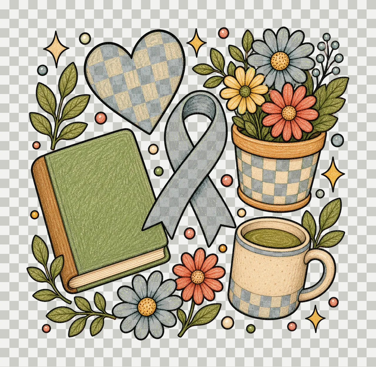 mental health awareness 02 preppy checker sublimation transparency and detail preview thumbnail