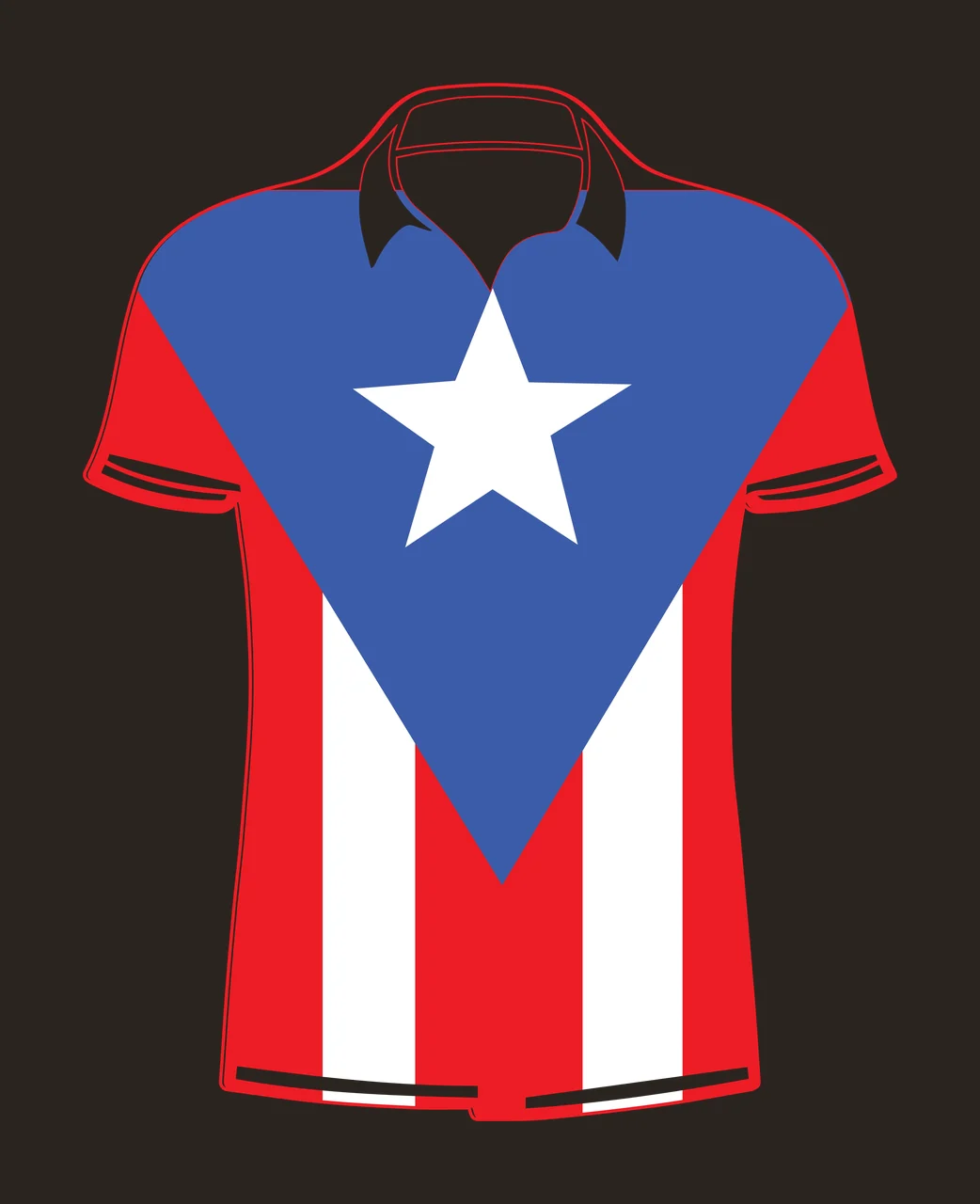 Polo Shirt With Star Design collar stripes black white clothing contrast preview thumbnail