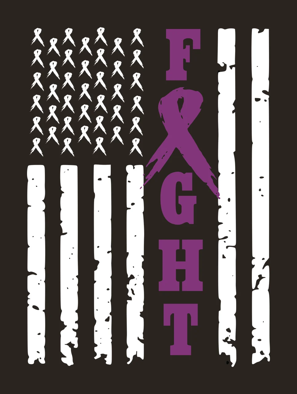 Fight Typography With Ribbon Flag Graphic forming shape star contrast preview thumbnail