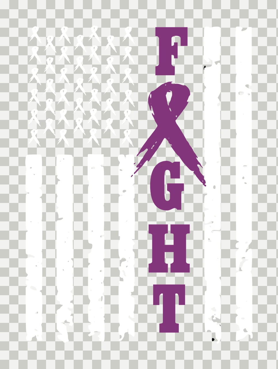 Fight Typography With Ribbon Flag Graphic forming shape star transparency and detail preview thumbnail