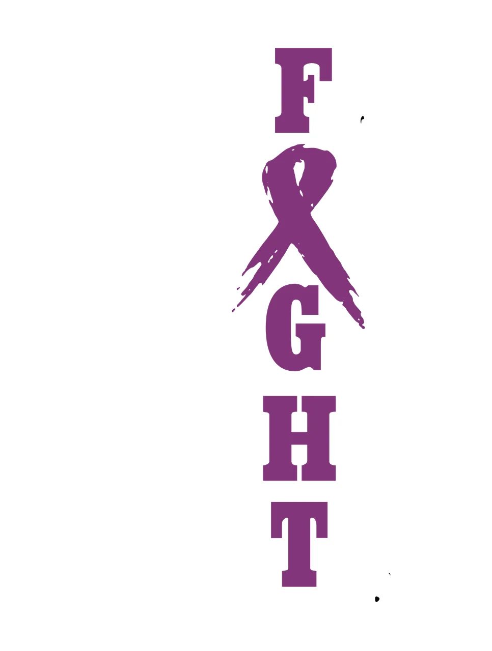 Fight Typography With Ribbon Flag Graphic forming shape star