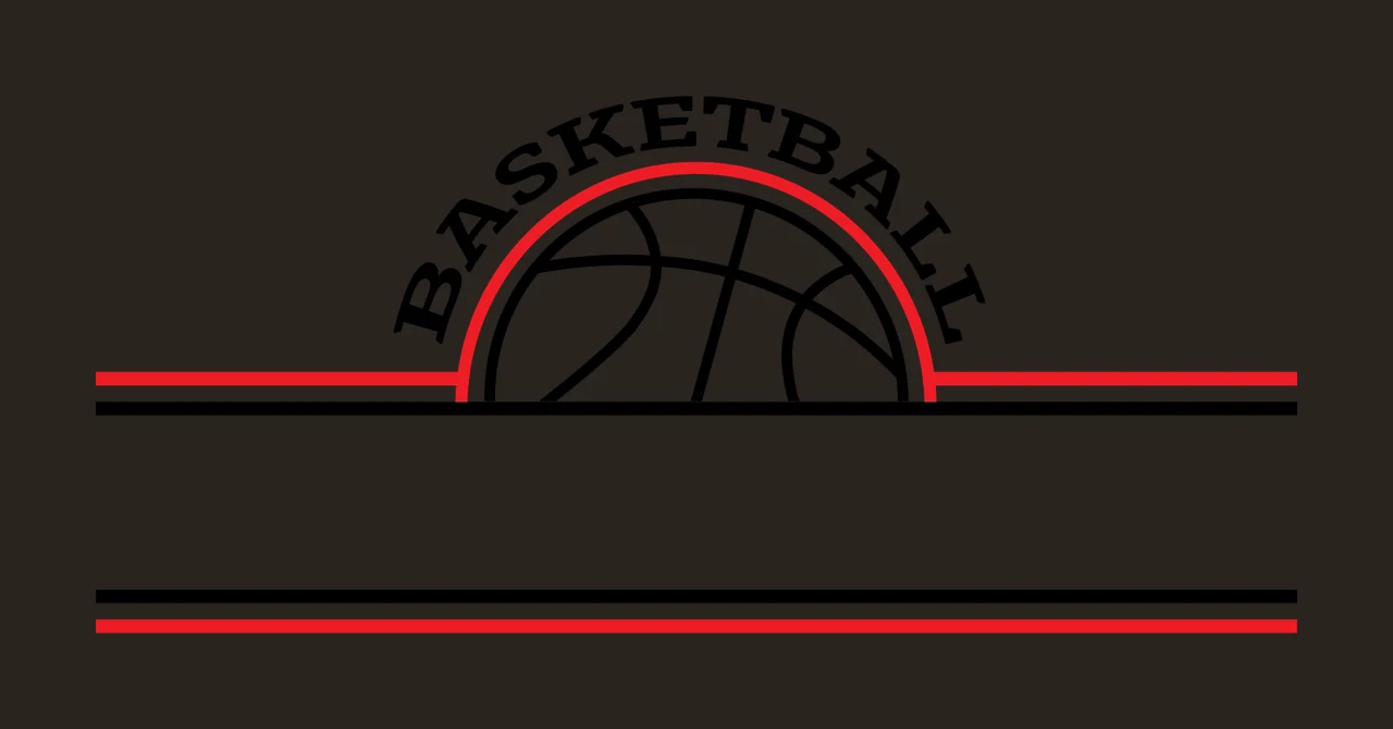 Basketball Text With Ball Graphic positioned lines silhouette contrast preview thumbnail