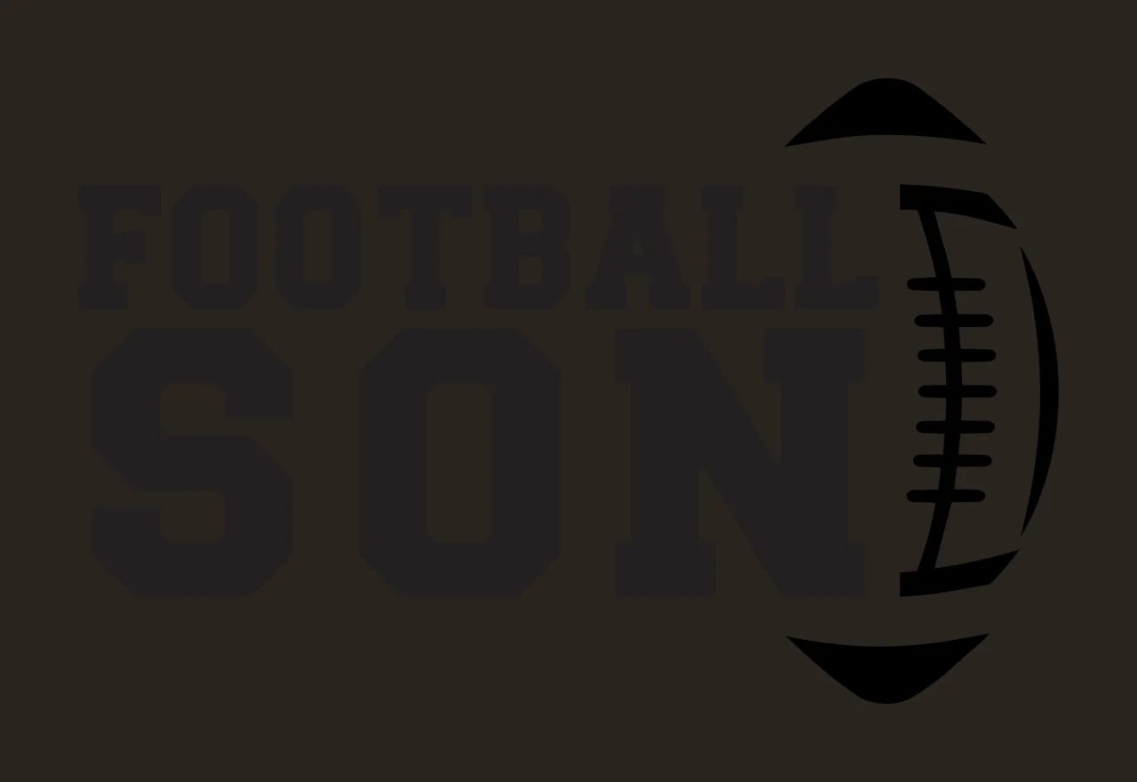 Football Son Lettering With A Partial On Side Labeling serif text contrast preview thumbnail