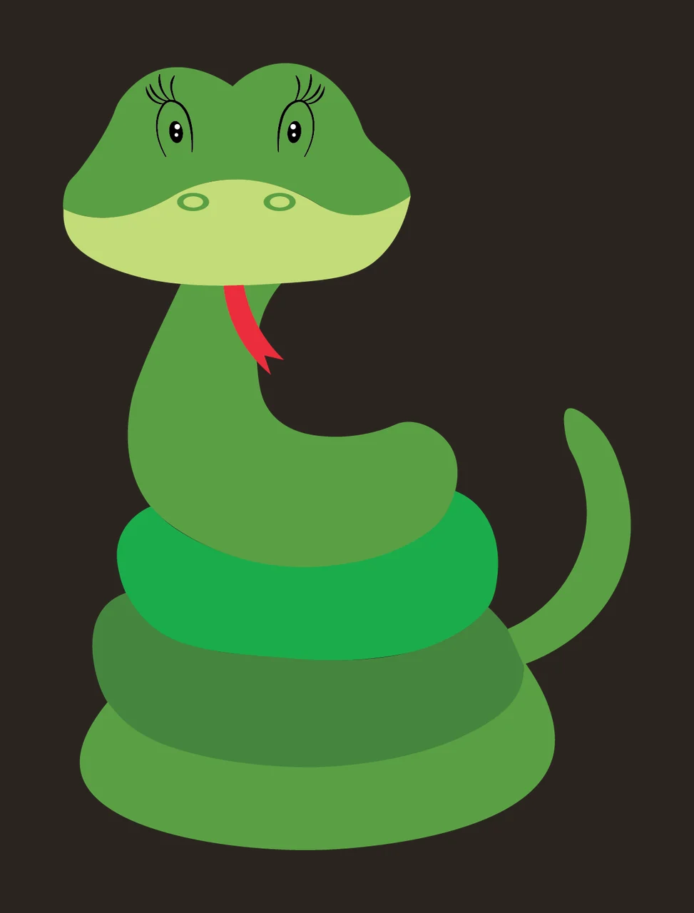Animal Coiled Snake Silhouette With Full Lips coils tail minimalist contrast preview thumbnail