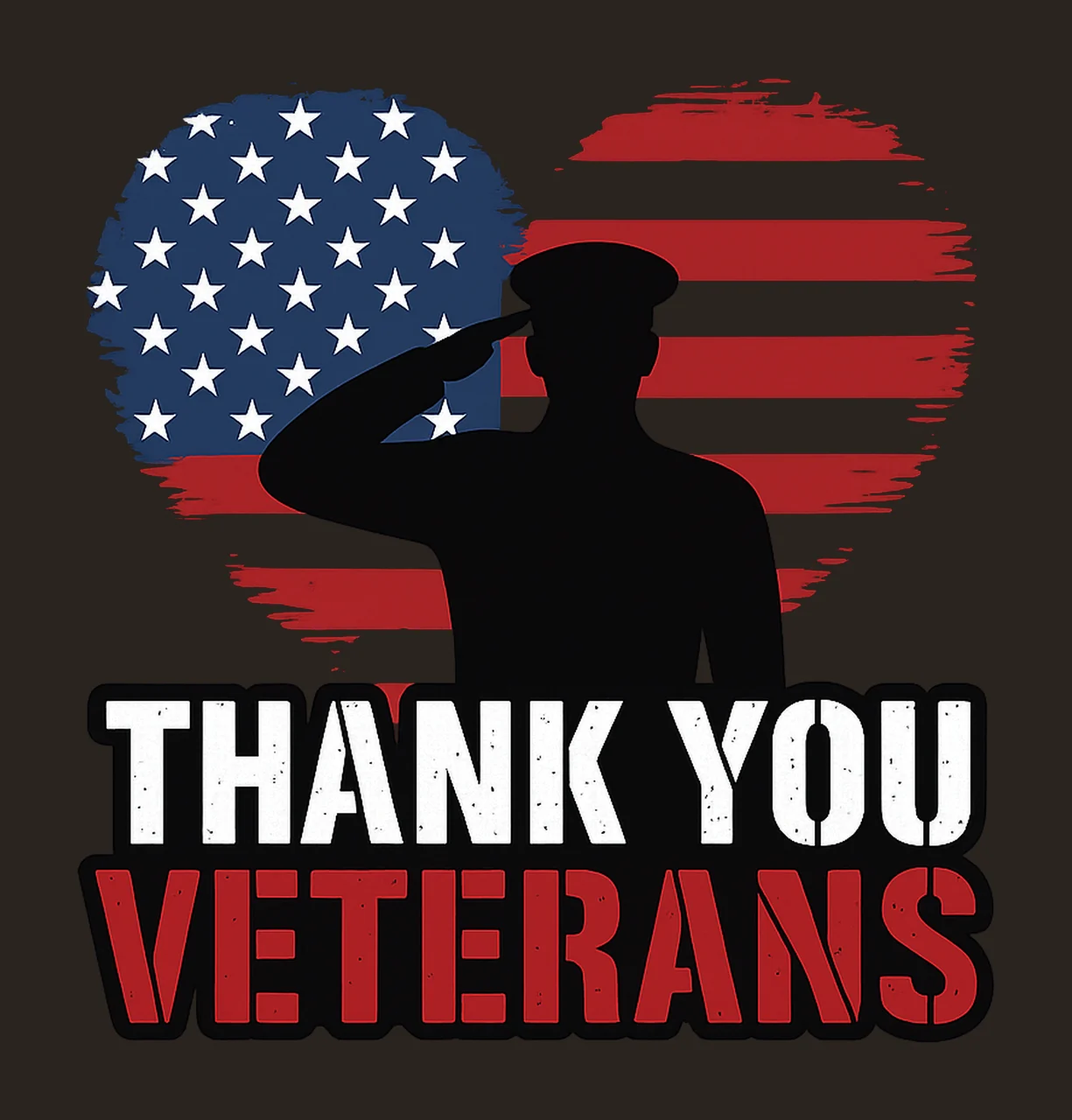 Thank you Veterans American Troops USA Flag Military Army contrast preview thumbnail