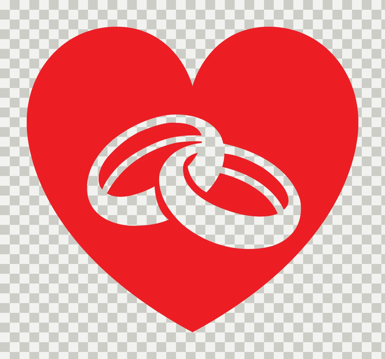 Rings Heart And With Circles Icon transparency and detail preview thumbnail