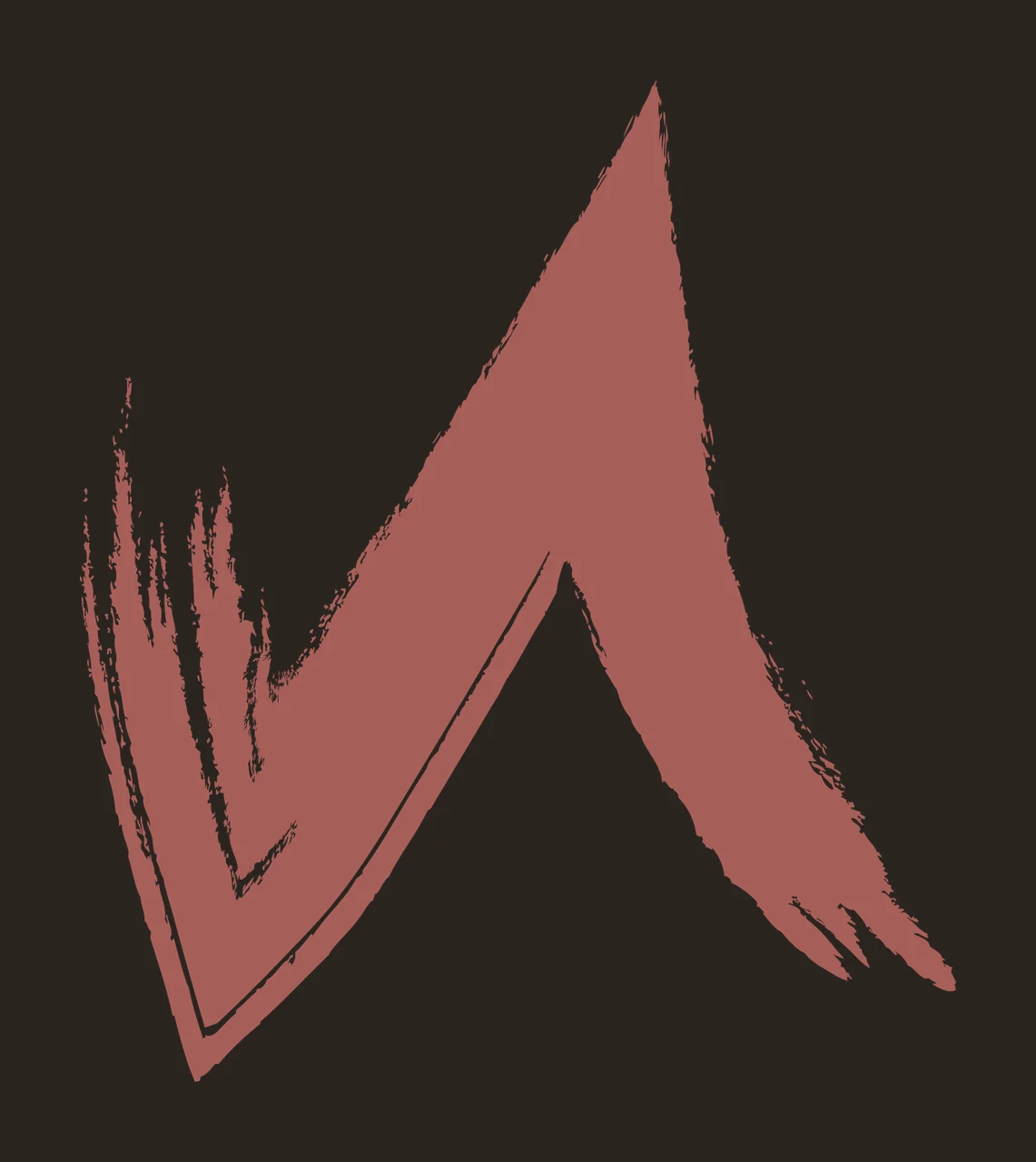 Jagged Brushstroke Chevron Shape brushed black mark abstract contrast preview thumbnail