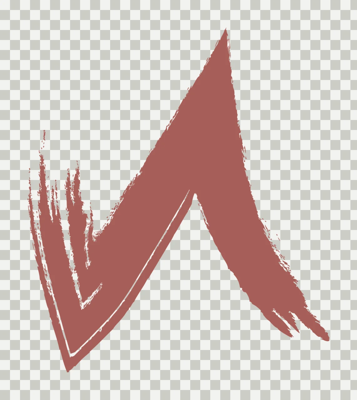 Jagged Brushstroke Chevron Shape brushed black mark abstract transparency and detail preview thumbnail