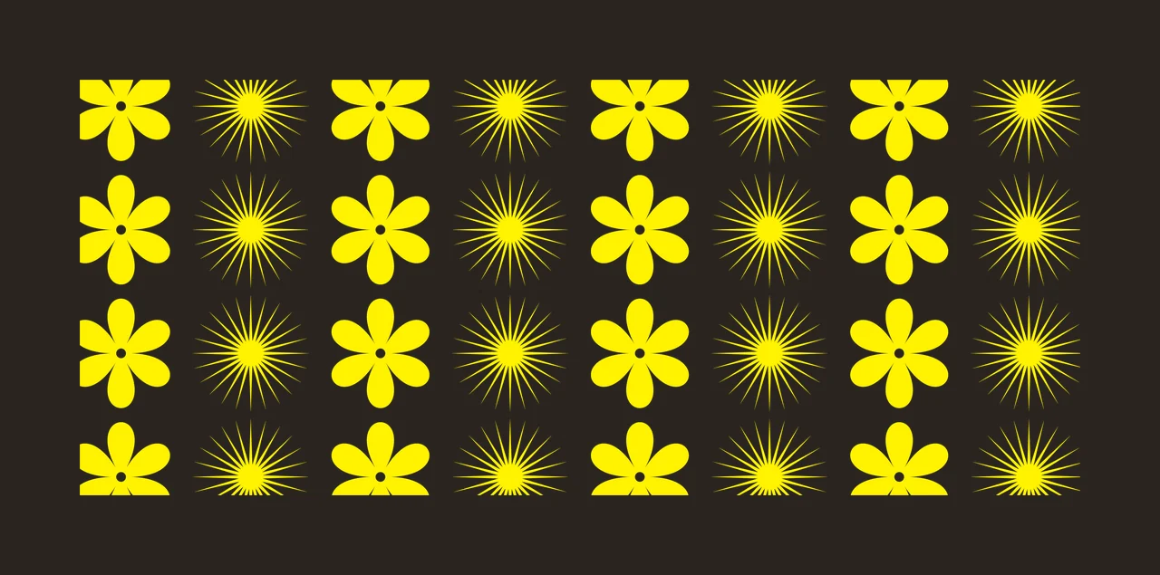 Can Glass Wrap Geometric Floral And Sunburst Pattern repeating contrast preview thumbnail