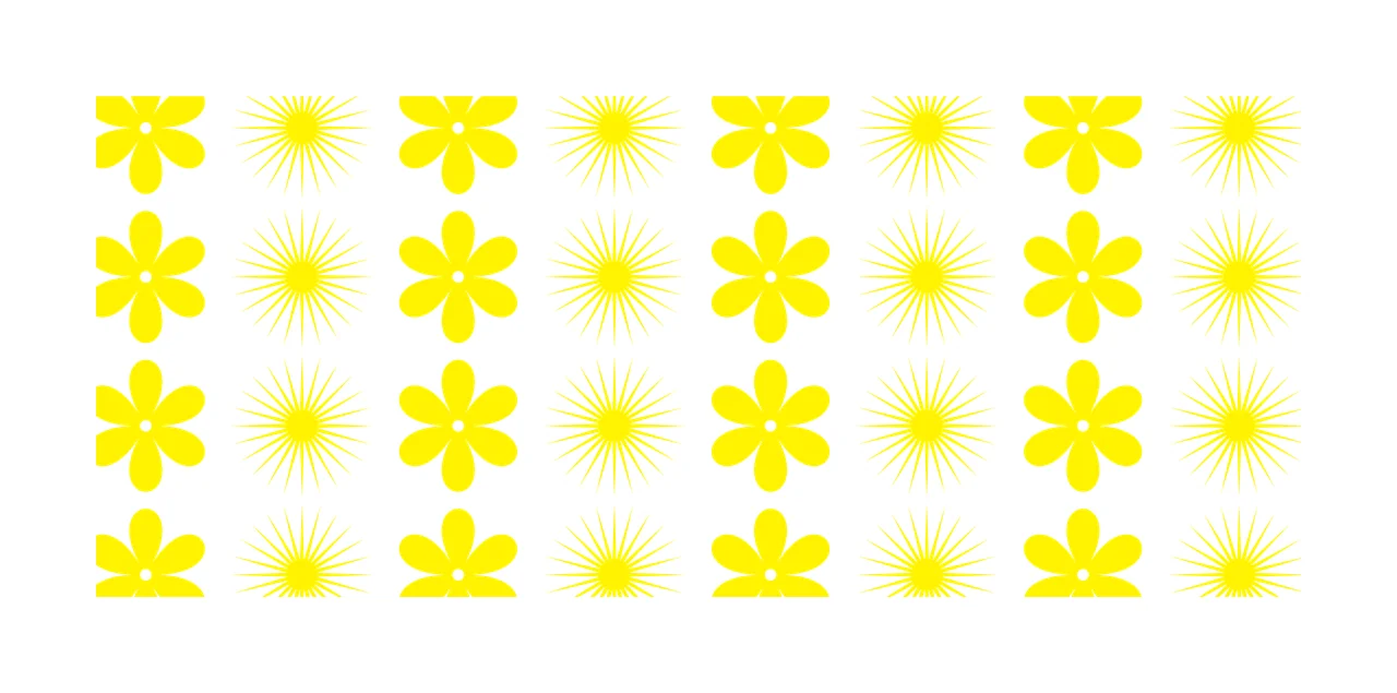 Can Glass Wrap Geometric Floral And Sunburst Pattern repeating
