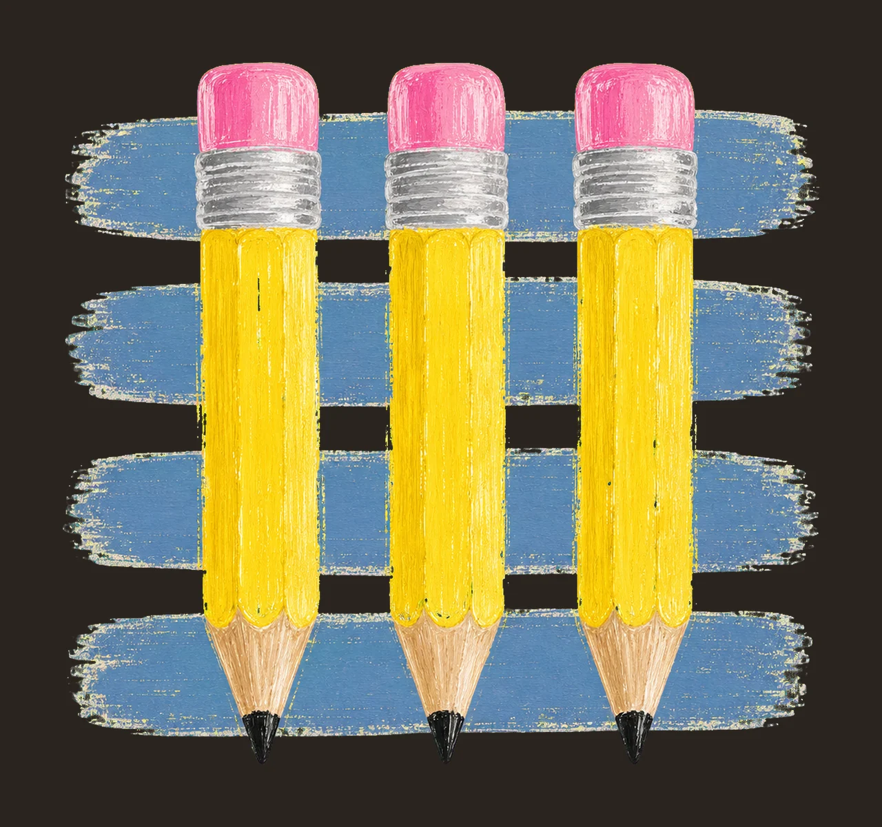 Coastal Pencil Stripes Fall Teacher Mom Teaching Variation D contrast preview thumbnail