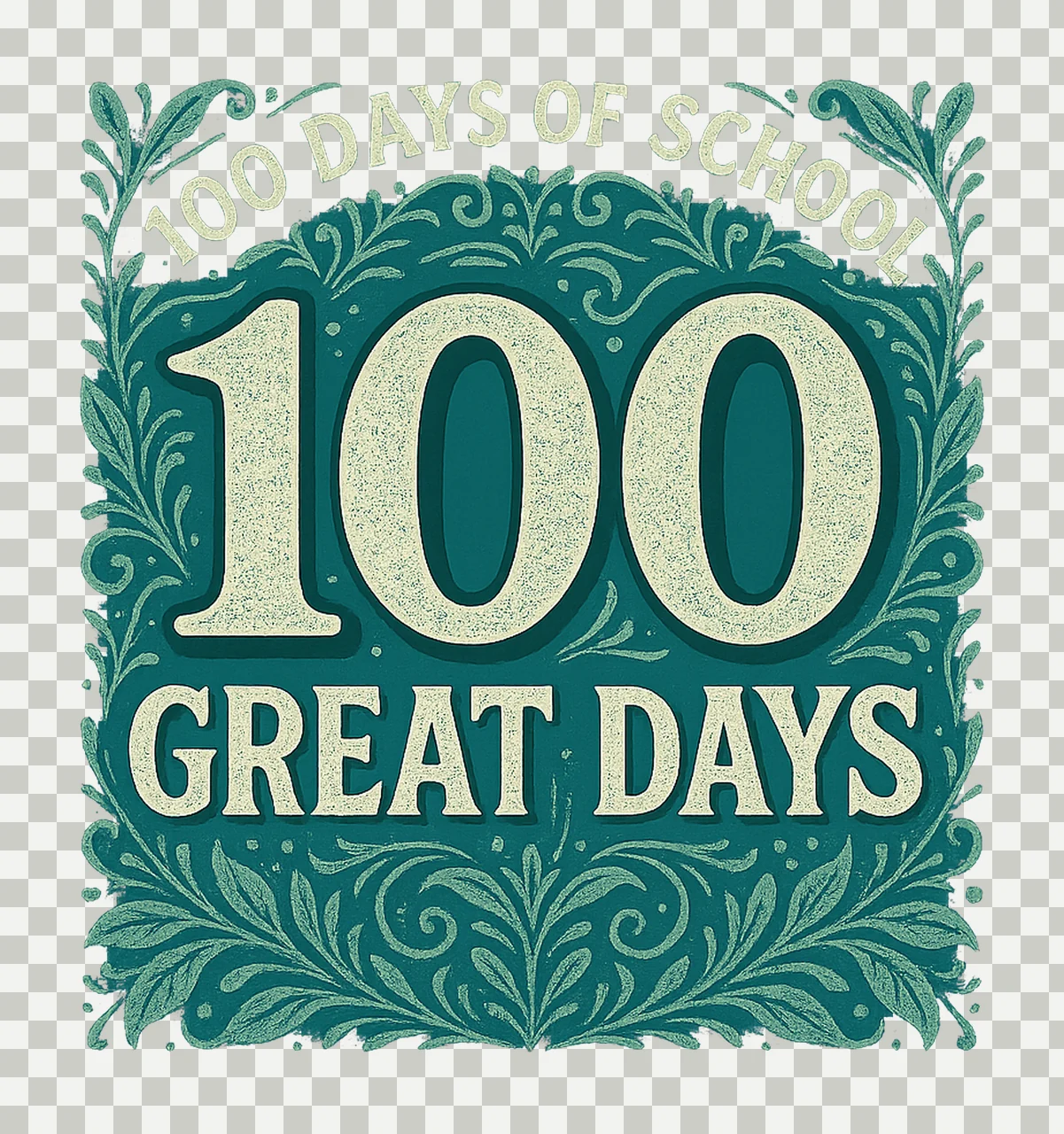 100th Day of School Teacher 100 Days Smarter Design Fun transparency and detail preview thumbnail