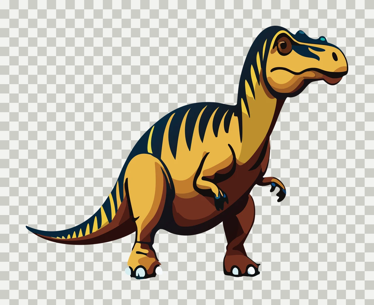 Dinosaur Black Outline Illustration standing line drawing white transparency and detail preview thumbnail