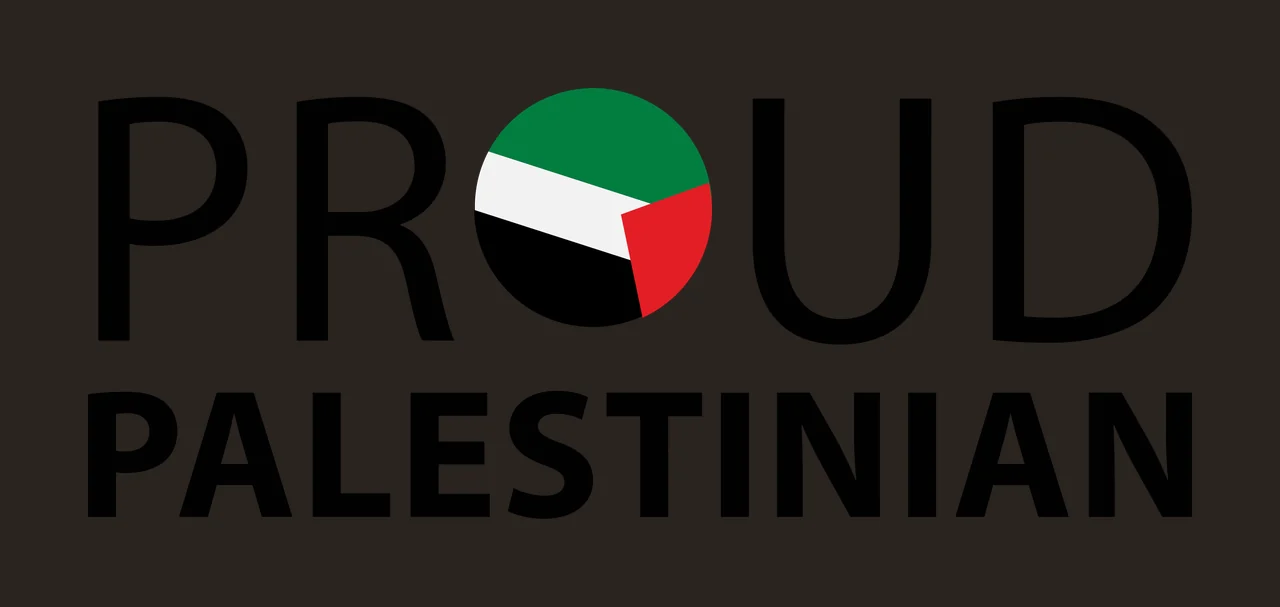 Proud Palestinian Text With Black Dot circle minimalist graphic contrast preview thumbnail