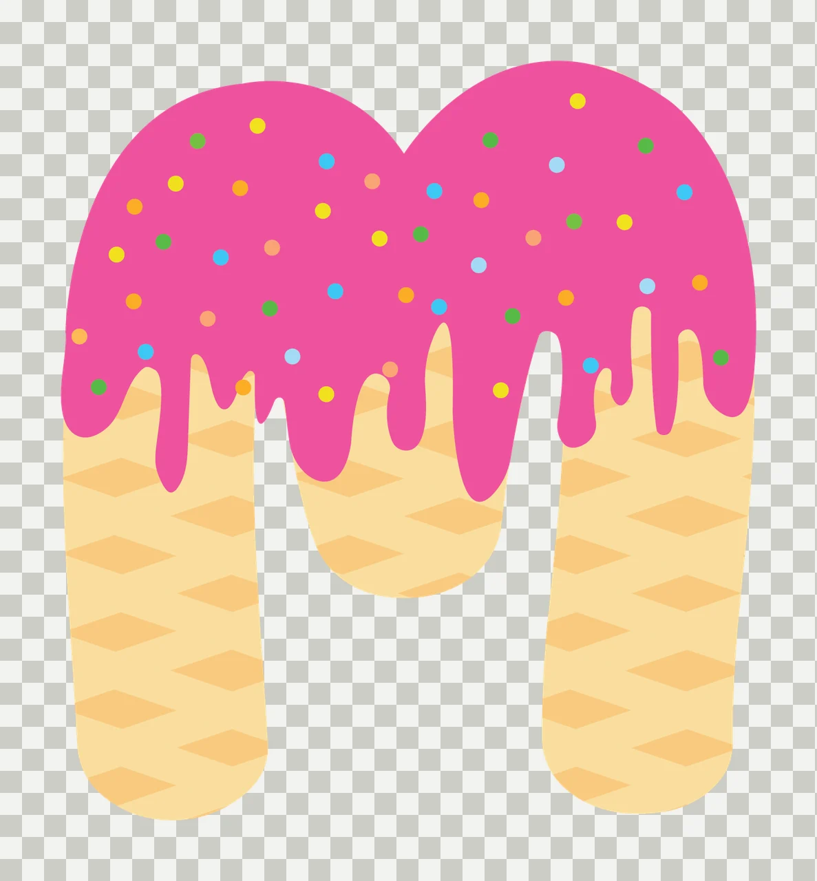 Ice Cream Font Character 03 scalable logo design icon transparency and detail preview thumbnail