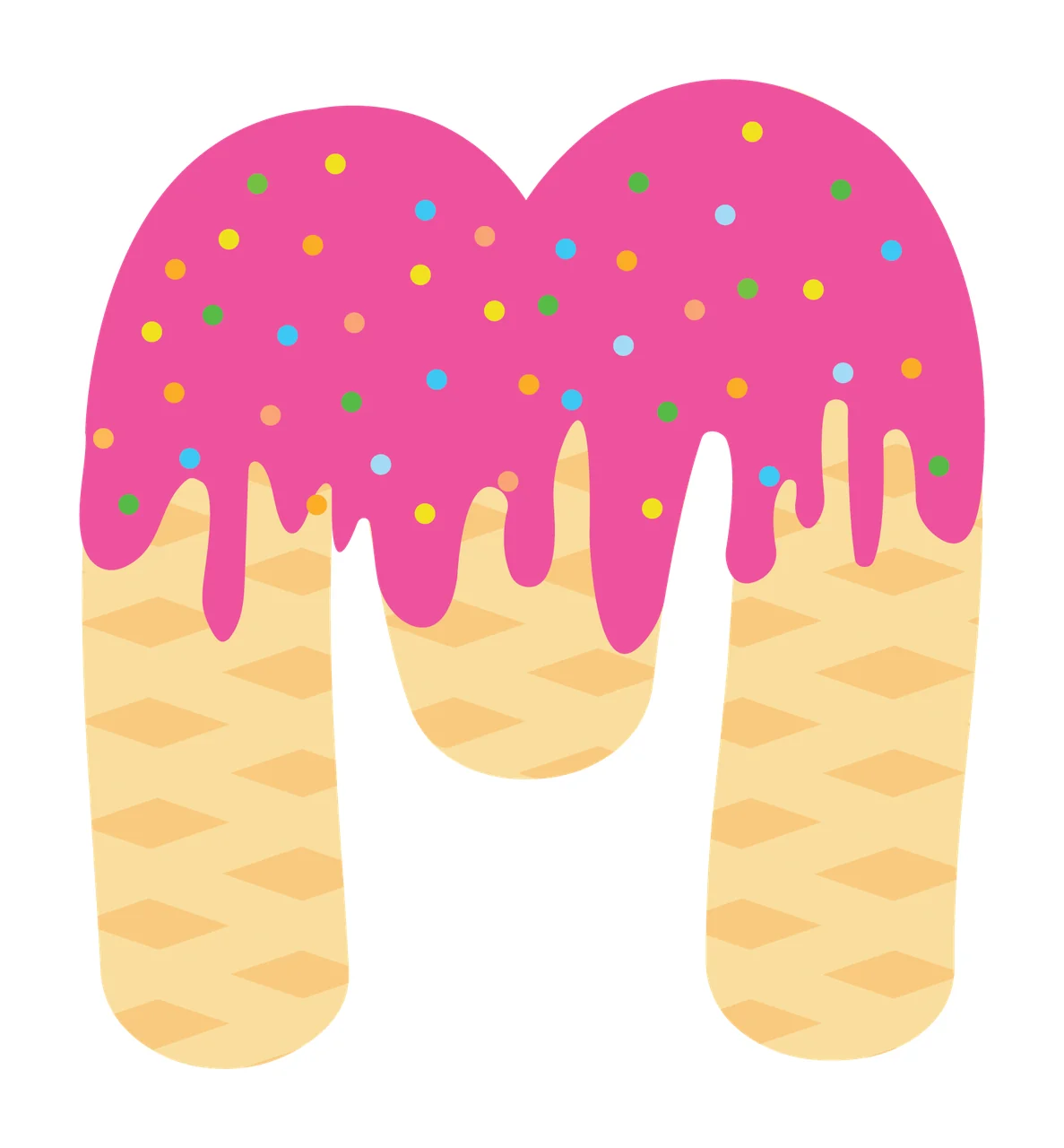 Ice Cream Font Character 03 scalable logo design icon