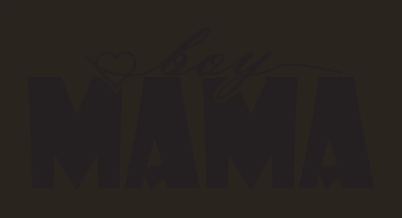 Boy Mama Black Text Reading With A Heart typography white plain contrast preview thumbnail
