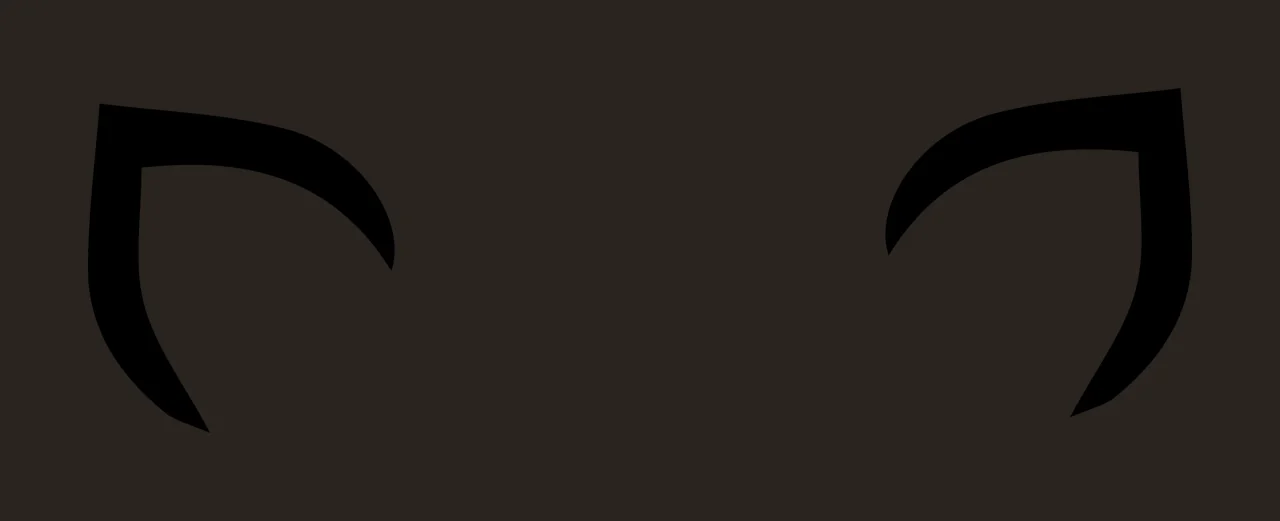 Pair Of Pointed Black Curves curved shapes minimalist silhouette contrast preview thumbnail