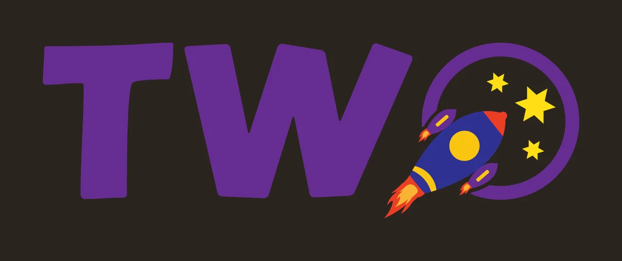 Space Two Text With Rocket Graphic contrast preview thumbnail