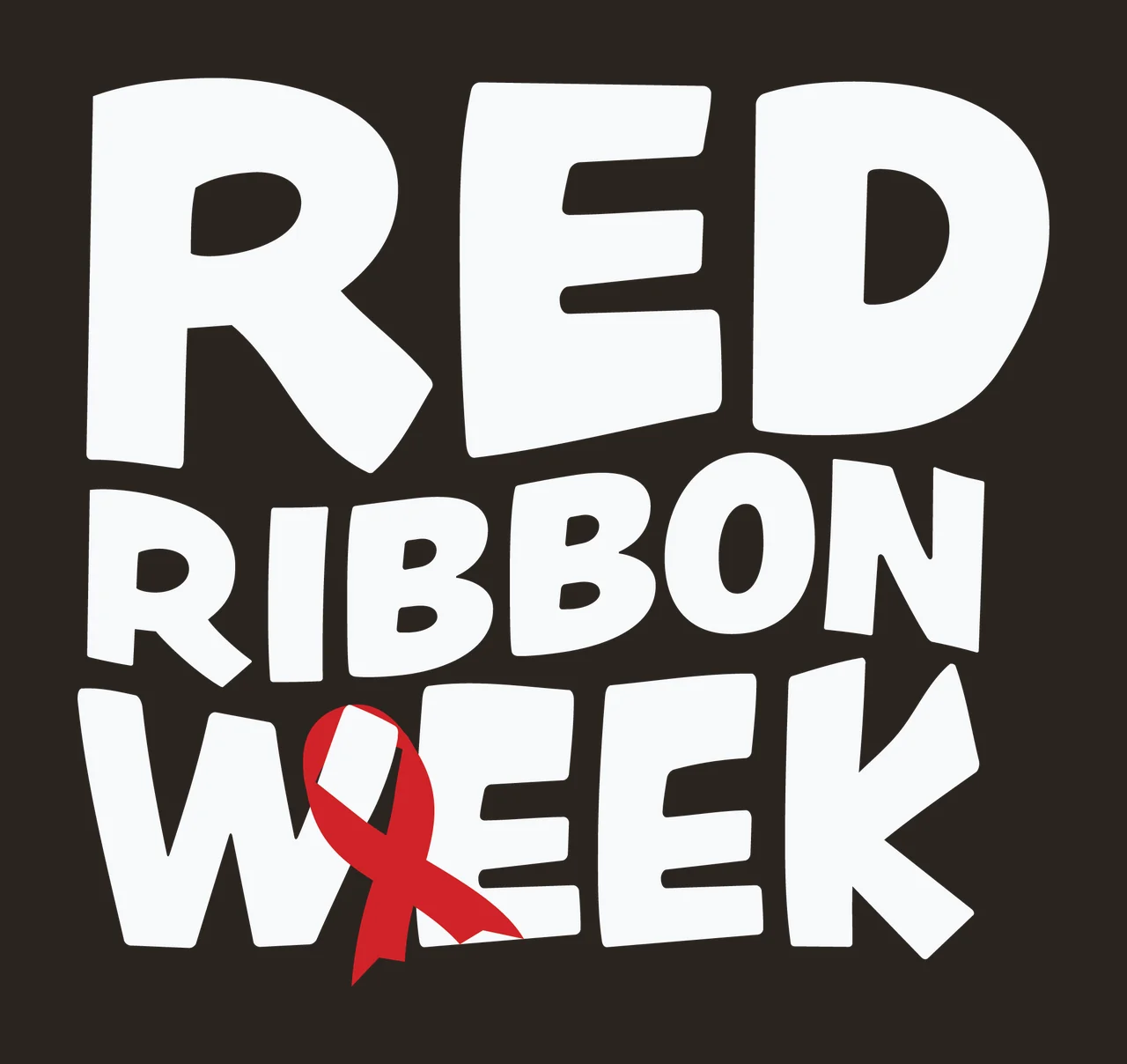 Red Ribbon Week Awareness With Text contrast preview thumbnail