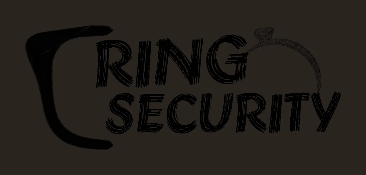 Logo Ring Security Graphic Text Design illustrated black white contrast preview thumbnail